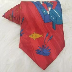 Richard Torrey Beach Warmers Comic Fishing Tie